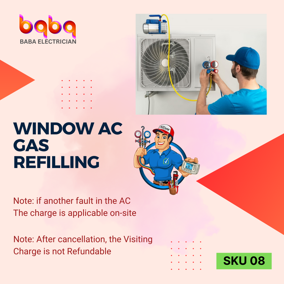 WINDOW AC GAS REFILLING